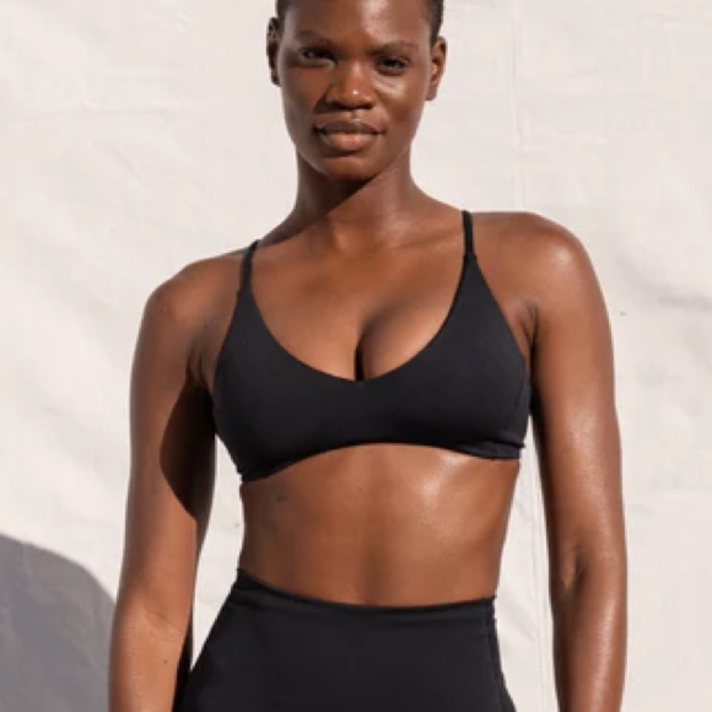 Left on Friday Sunday Bikini Top in Jet (Black) size Small